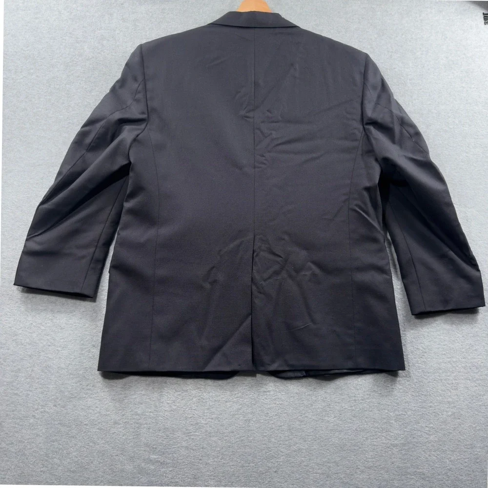 Botany 500 Suit Mens 42 Navy Blue Gold Button Sport Coat Made in USA